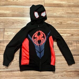 Marvel Spiderman Miles Morales Zip-Up Hoodie